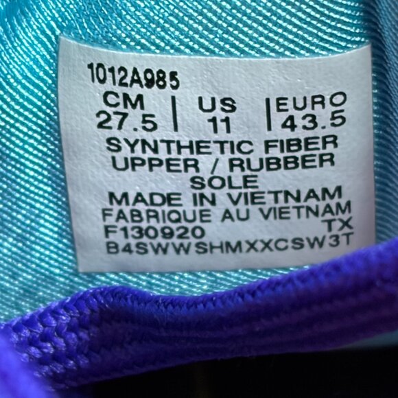 Asics Versablast Women's Black Purple Athletic Running‎ Shoes - Picture 8 of 8